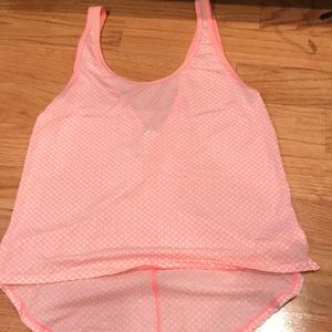 Lululemon pink tank with plunge back